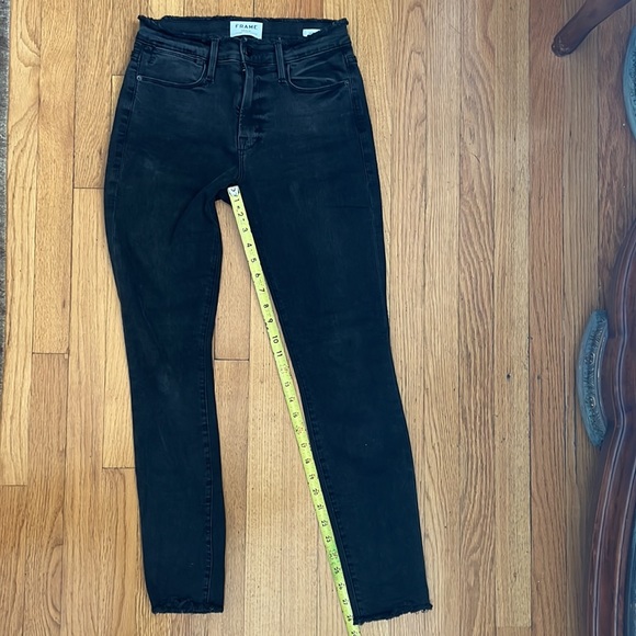 Frame jeans, Le High Skinny, black, sz 27, stretchy - Picture 5 of 6